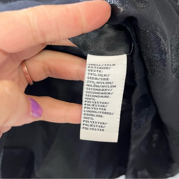 2B Rych Polka Dot Flutter Sleeve Elegant Silk Mini Dress Flirty Lightweight Sz 0 - Picture 7 of 9